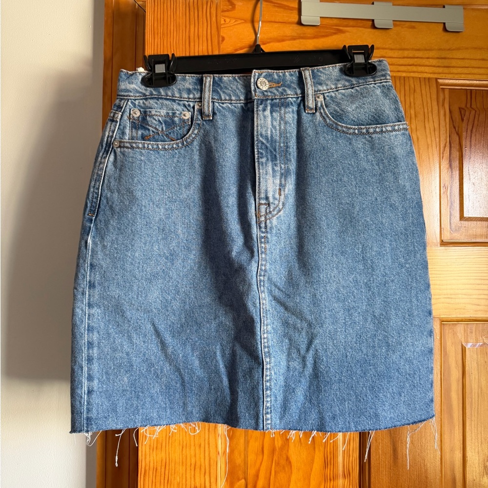 Blue Denim Mini Skirt